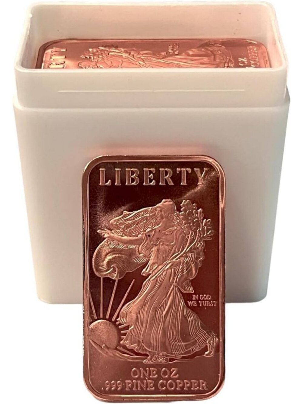 20-Pack Walking Liberty Copper Bars | 1 oz .999 Fine Copper | USA Made